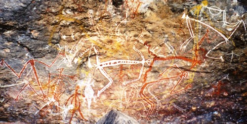 Nástěnné malby domorodých obyvatel, jejichž znalostí se George Chaloupka proslavil. | http://www.kakadutourism.com/