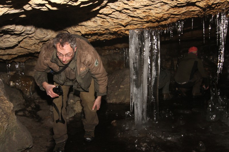 Tomáš Salov v "jeskyni"