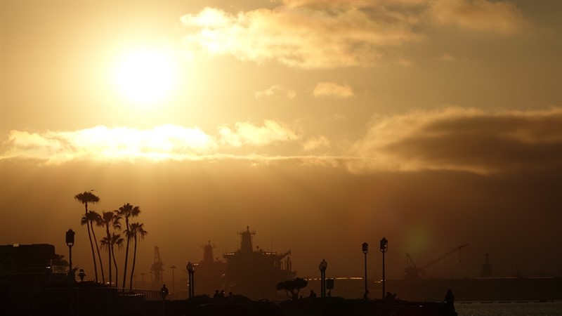 Pohled na San Diego Bay z Coronada